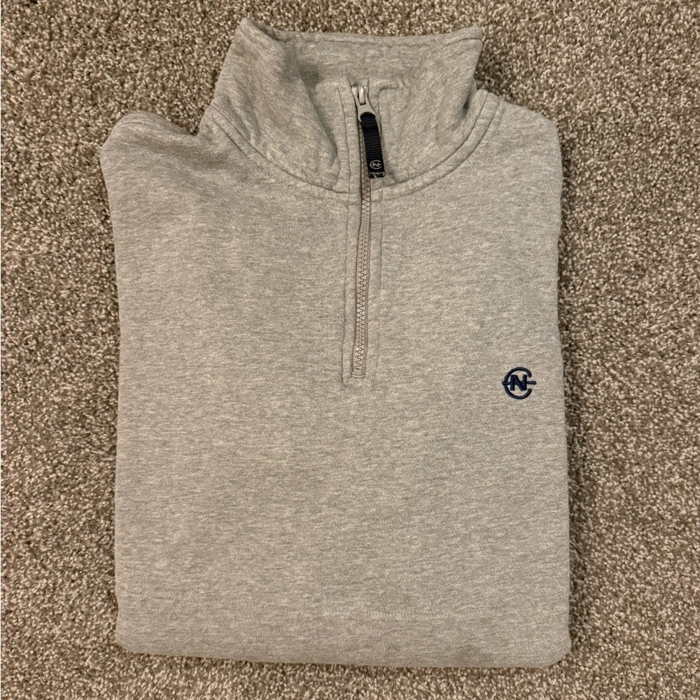 Nautica Light Gray Quarter Zip-Up